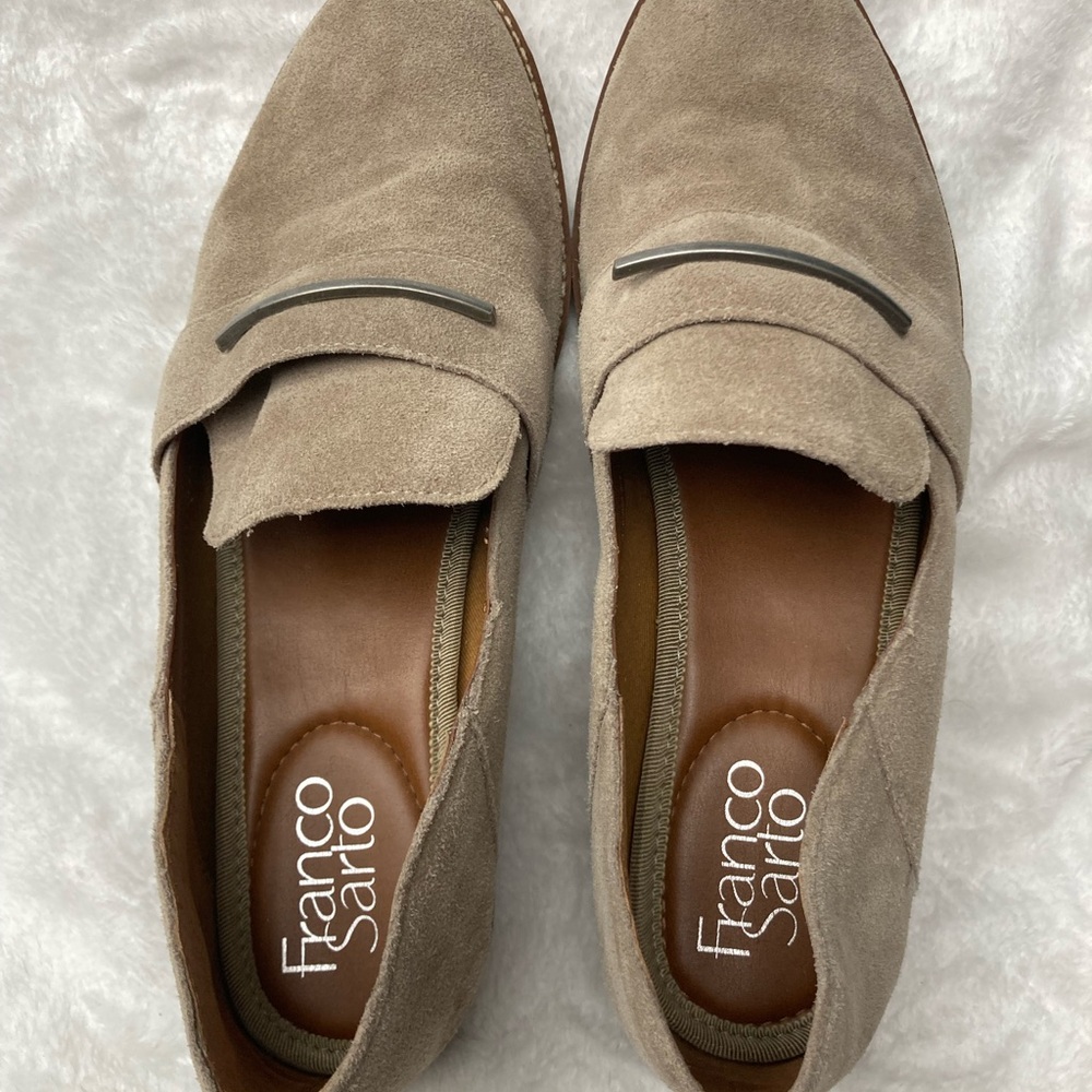 Franco Sarto Tan Suede Loafers - Picture 4 of 4